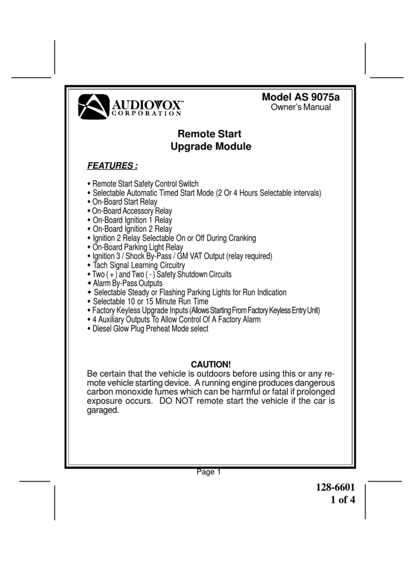 Audiovox AS 9075a User manual