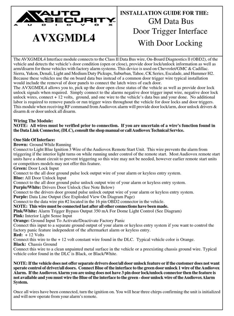 Audiovox GMDL4 User manual