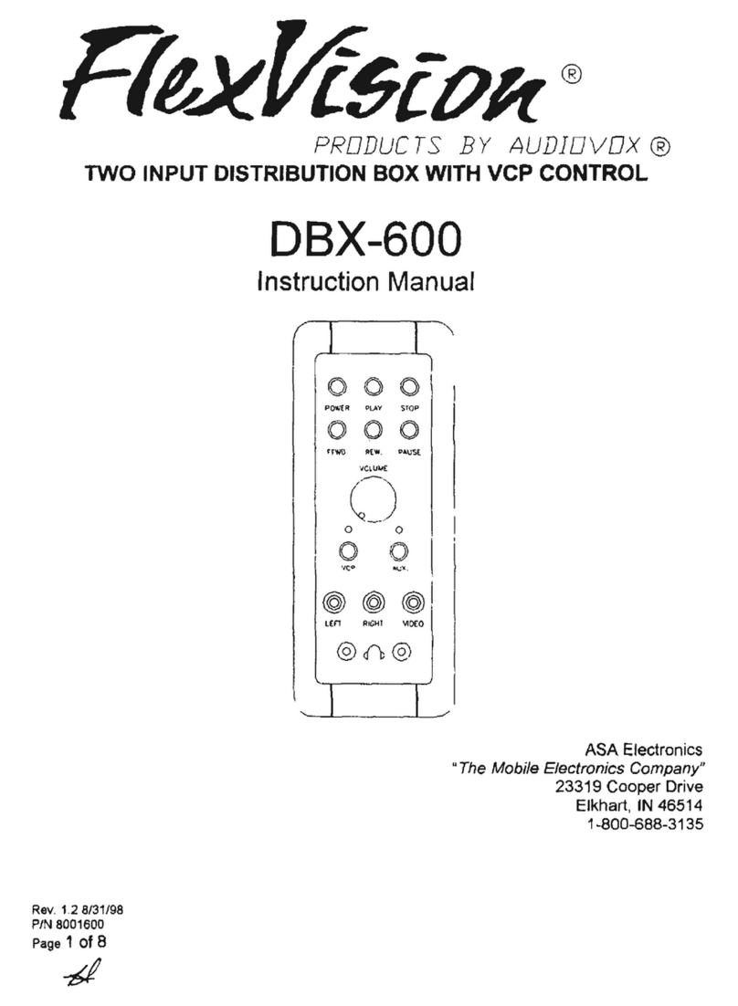 Audiovox FlexVision DBX-600 instruction manual