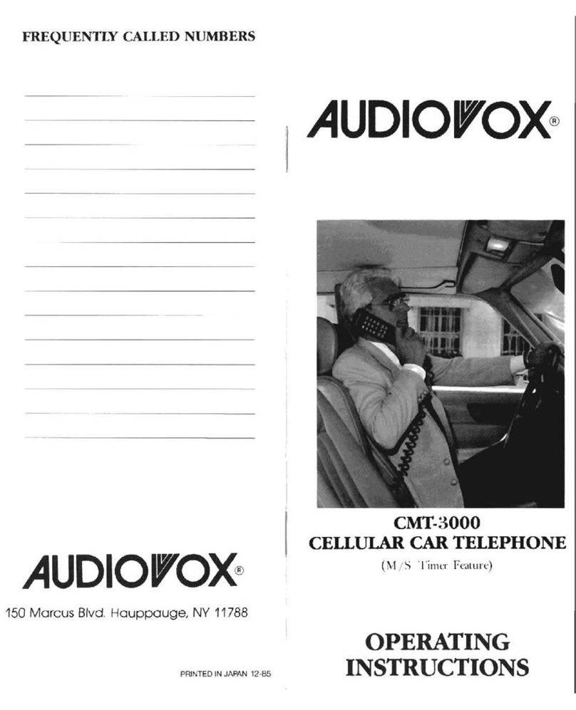 Audiovox CMT-3000 User manual