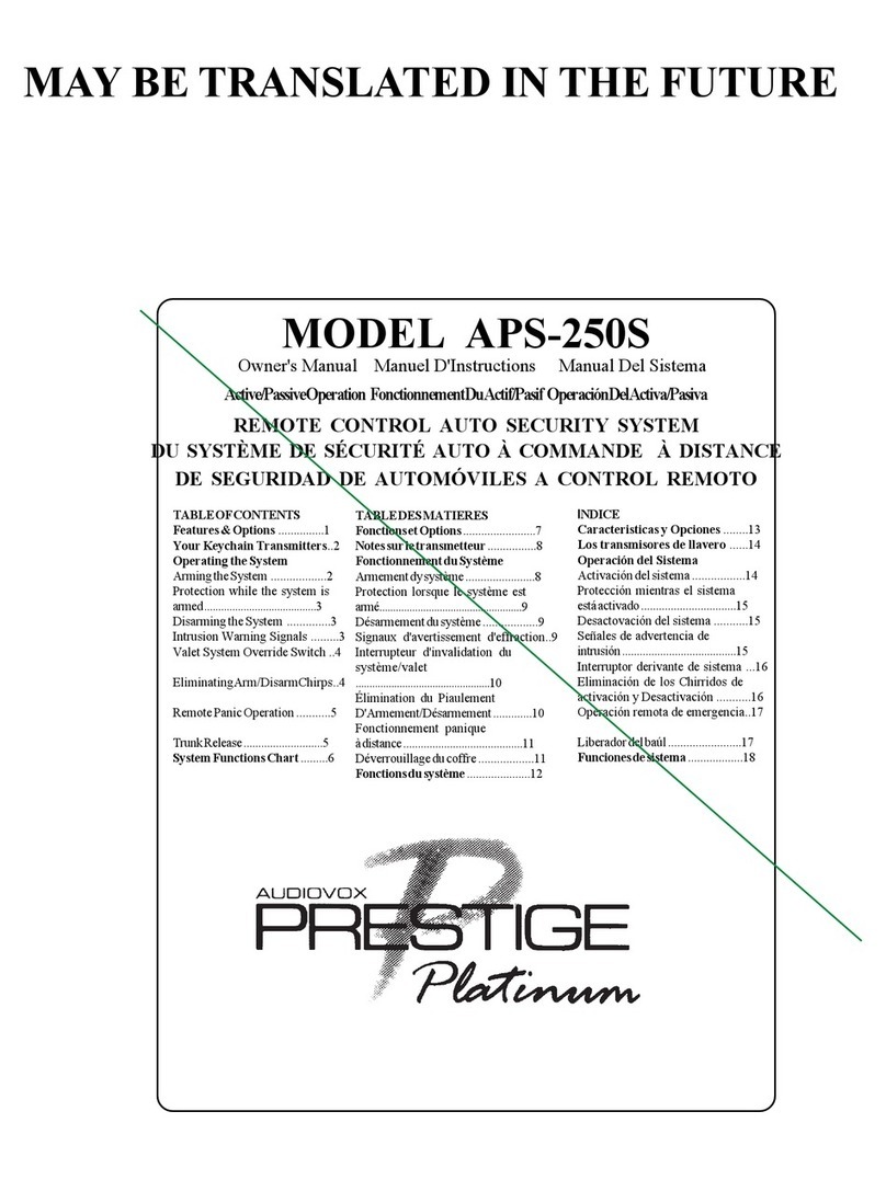 Audiovox Prestige Platinum APS-250-A owner's manual Audiovox Prestige Platinum APS-250-A owner's manual