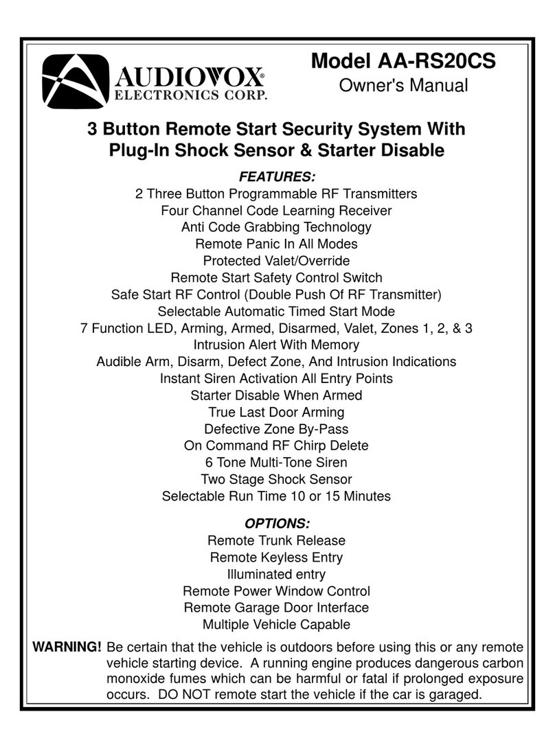 Audiovox AA-RS20CS User manual Audiovox AA-RS20CS User manual
