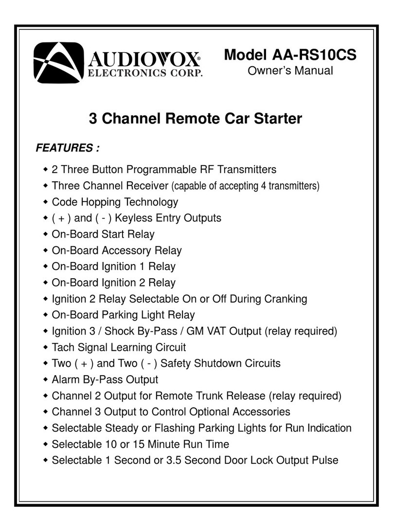 Audiovox AA-RS10CS User manual