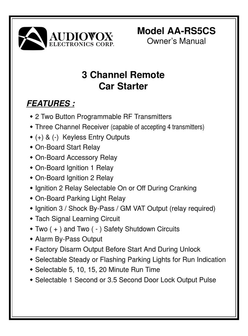 Audiovox AA-RS5CS User manual