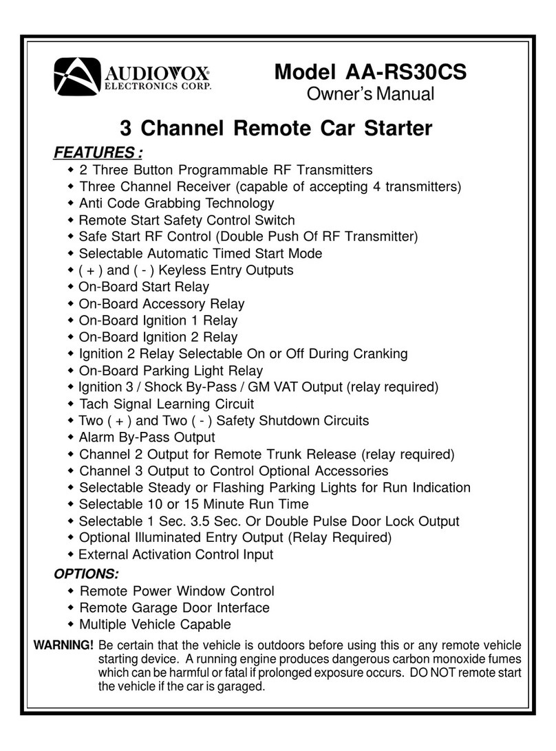 Audiovox AA-RS30CS User manual