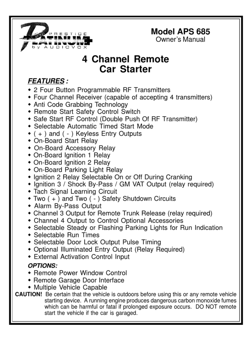 Audiovox APS 685 User manual