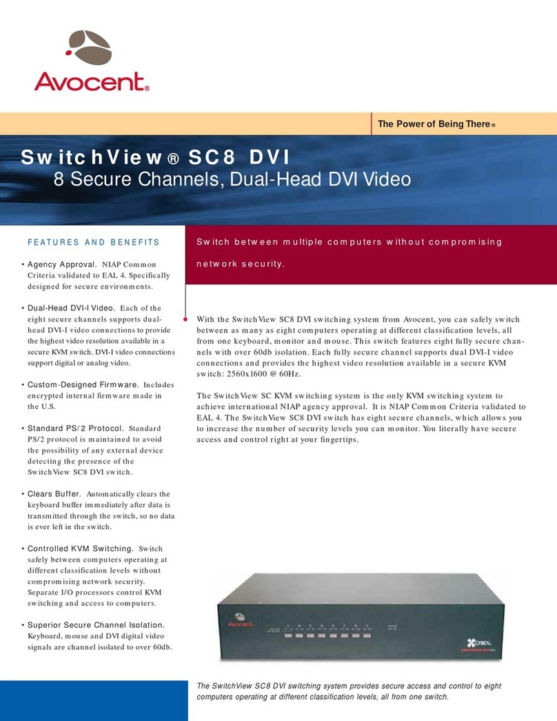 Avocent SwitchView SC8 DVI User manual Avocent SwitchView SC8 DVI User manual