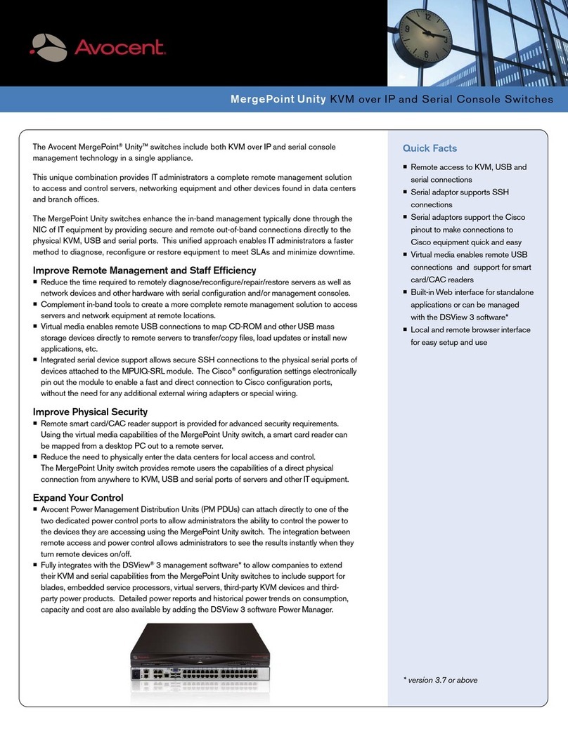 Avocent MPU1016DAC-001 User manual