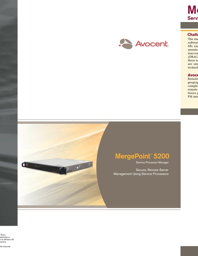 Avocent MergePoint 5200 User manual