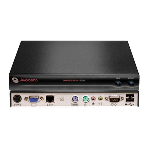 Avocent LongView LV1000P Specification sheet