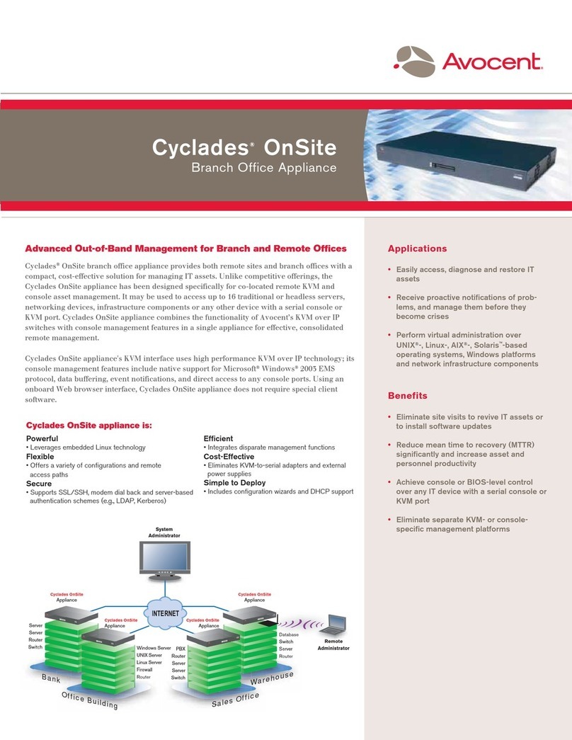 Avocent OnSite 441 User manual