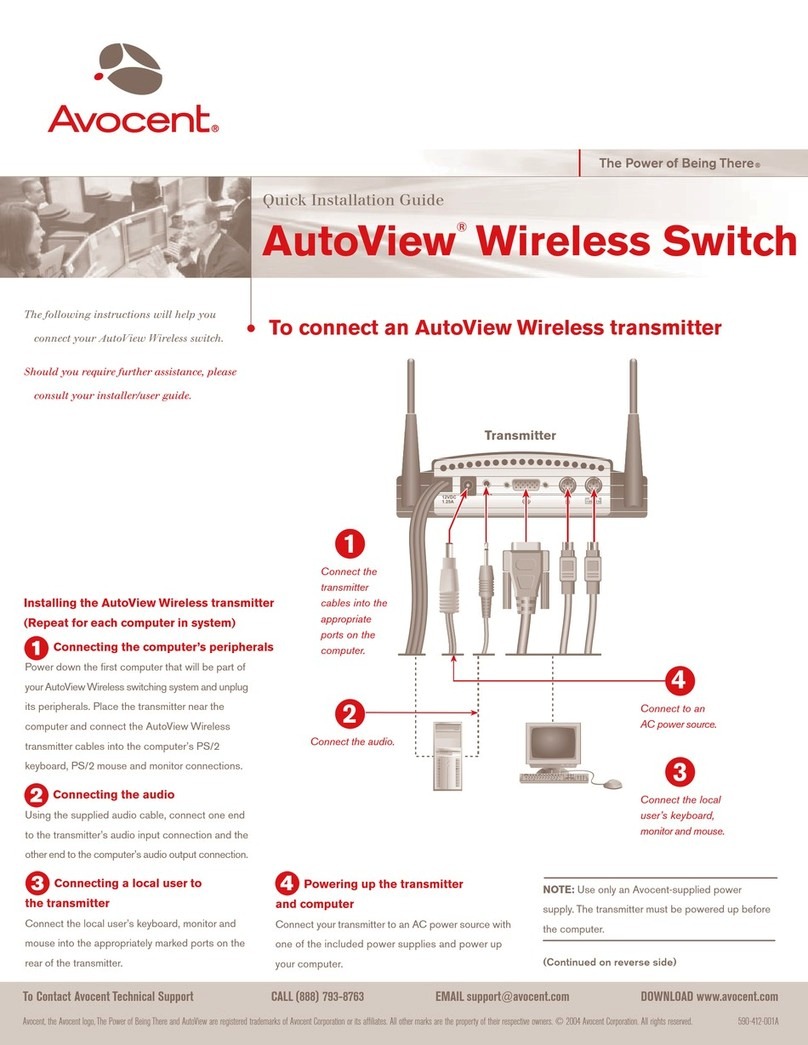 Avocent AutoView 1400 User manual