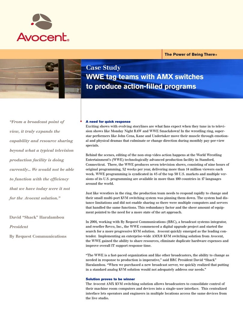 Avocent AMX5000 User manual Avocent AMX5000 User manual