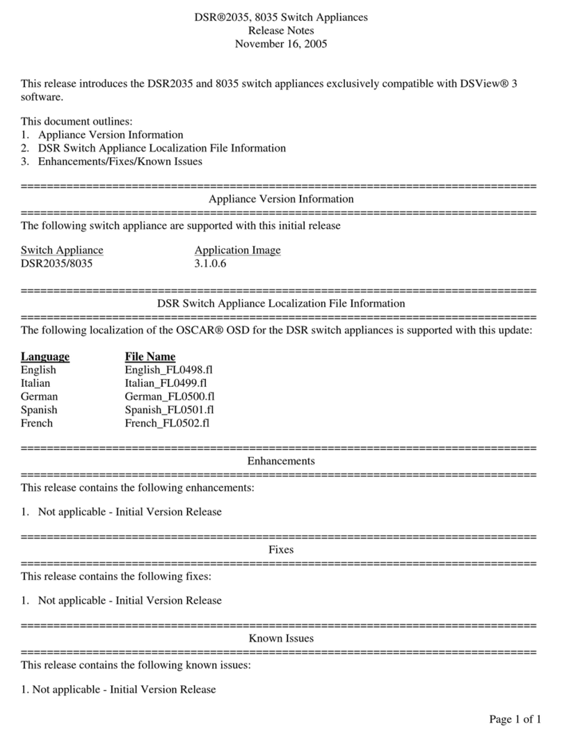 Avocent DSR Series DSR2035 Instruction Manual