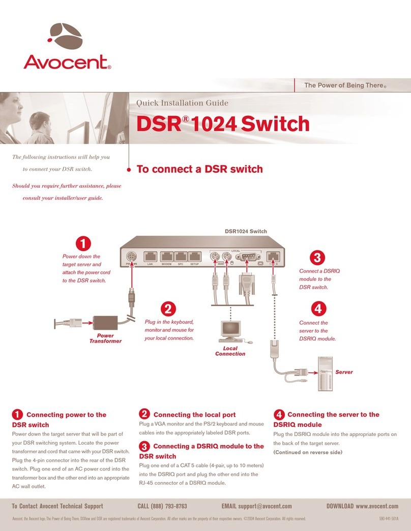 Avocent DSR 1024 User manual Avocent DSR 1024 User manual