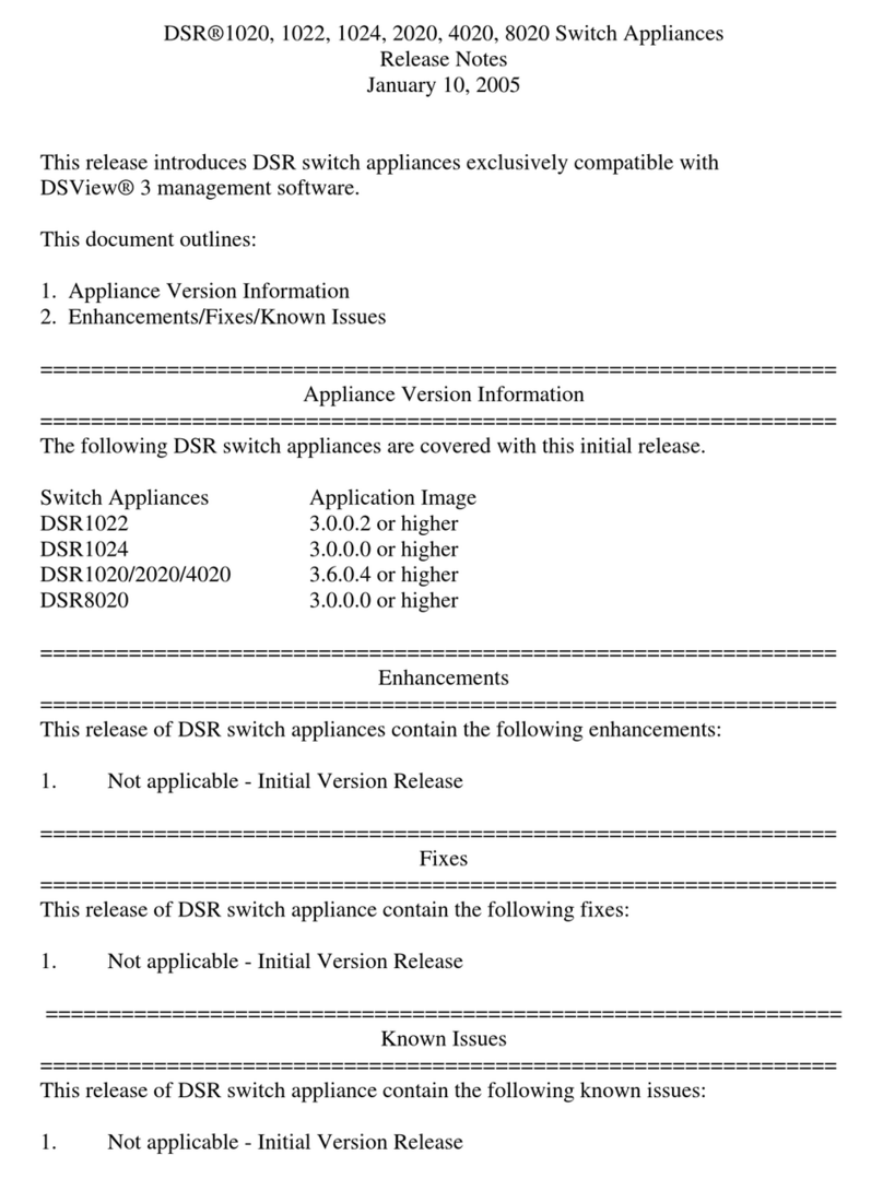 Avocent DSR Series DSR1020 Instruction Manual Avocent DSR Series DSR1020 Instruction Manual
