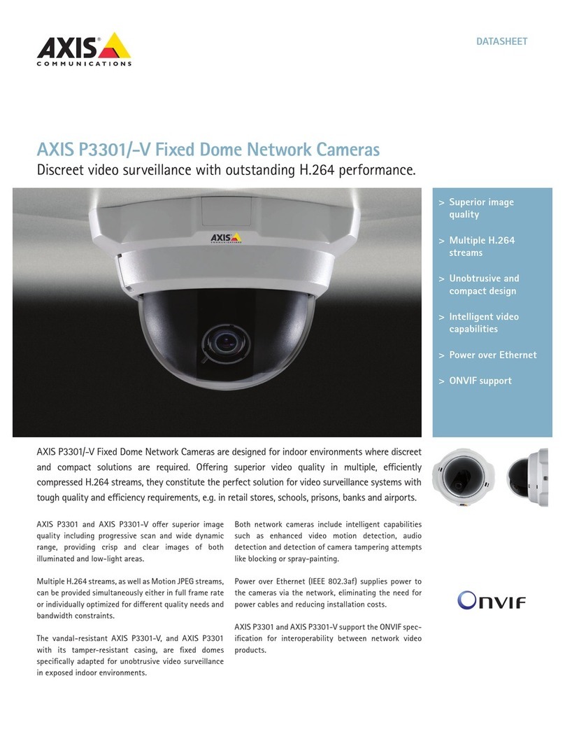 Axis Fixed Dome Network Camera AXIS P3301-V User manual