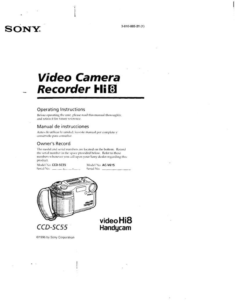 Sony CCD-SC55   (English and Spanishl) operating instructions