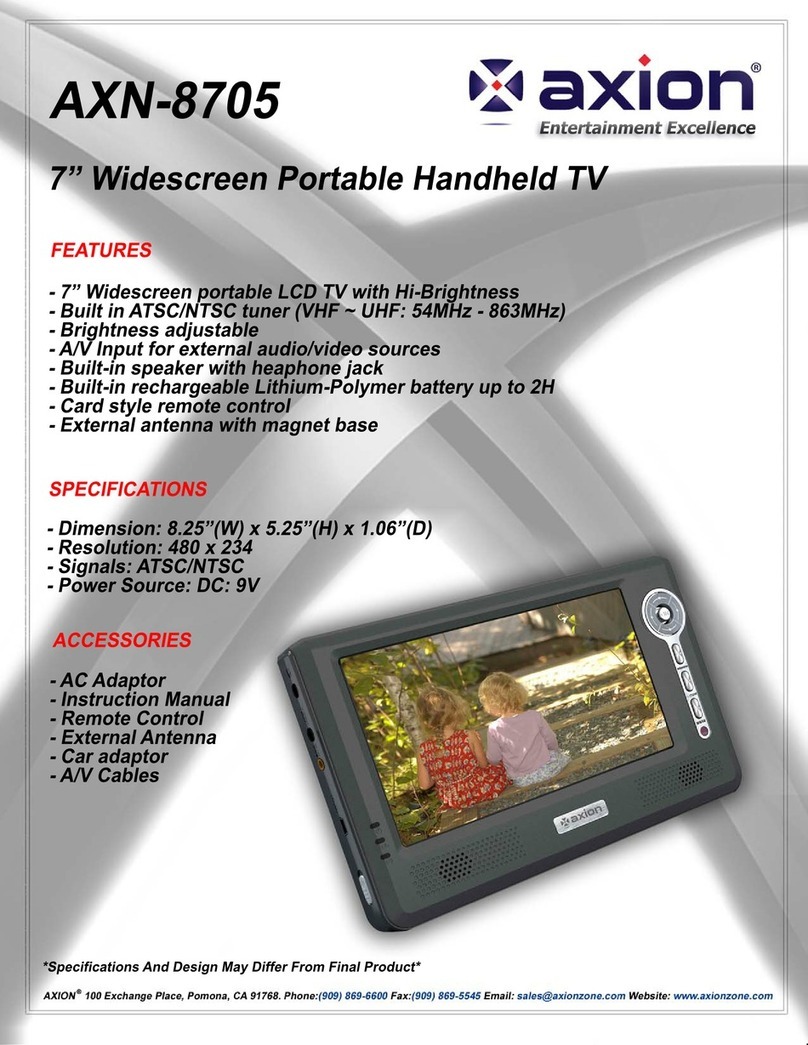 Axion AXN-8705 Specifications