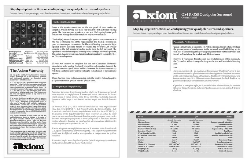 Axiom Audio QS4 Configuring