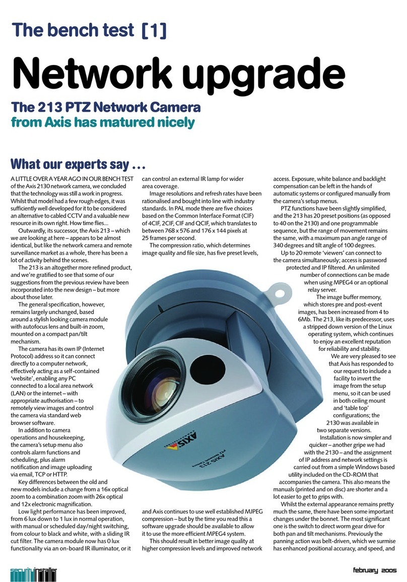 Axis AXIS 213 PTZ brochure