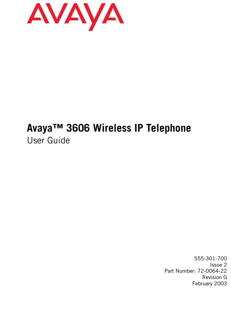 Avaya 3606 User manual Avaya 3606 User manual