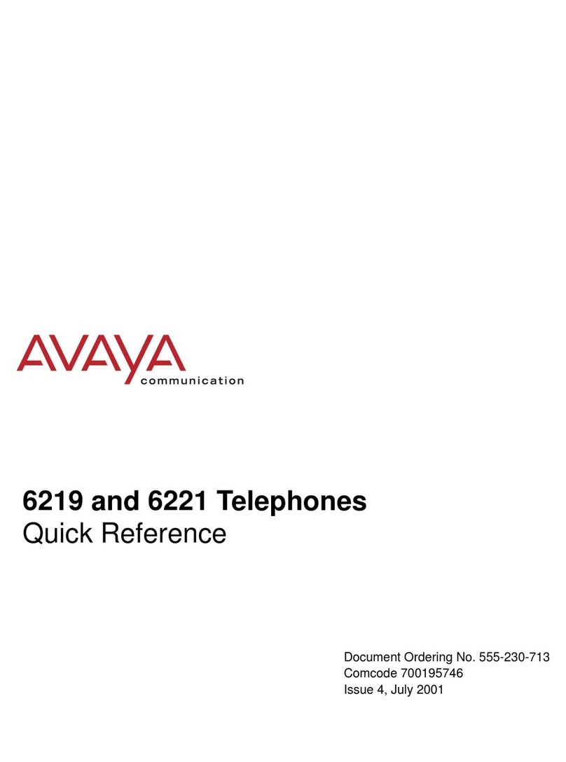 Avaya Definity 6219 User manual