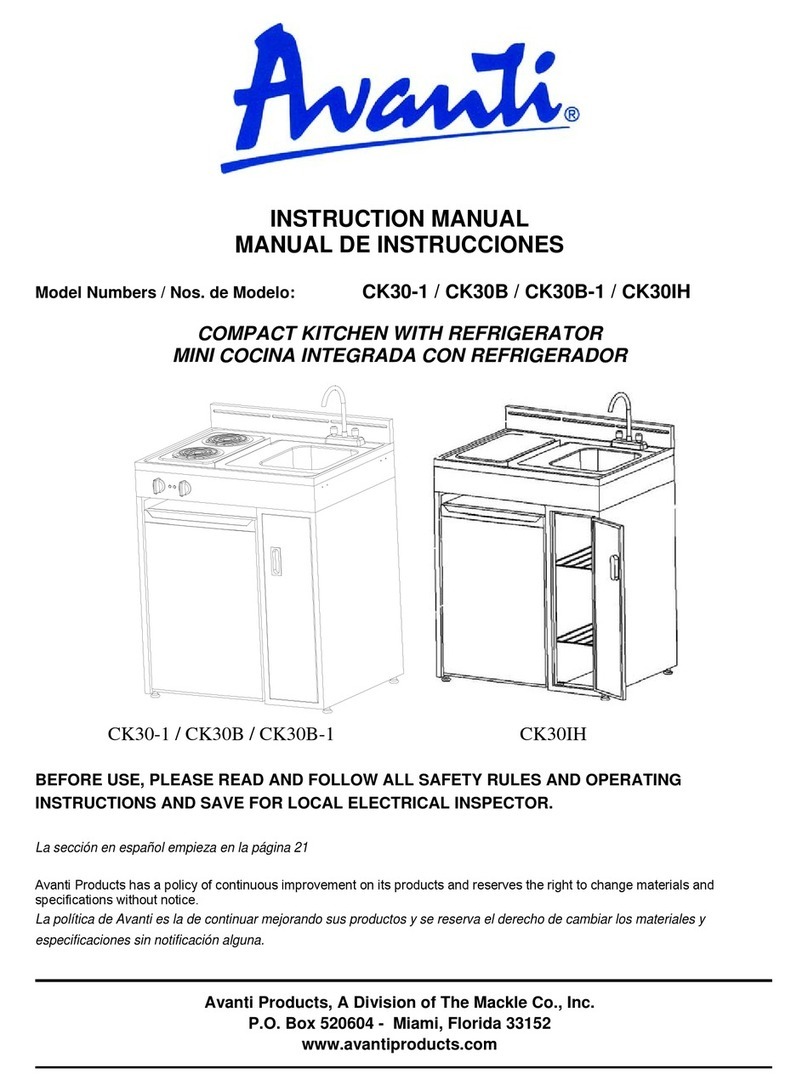 Avanti CK30IH instruction manual