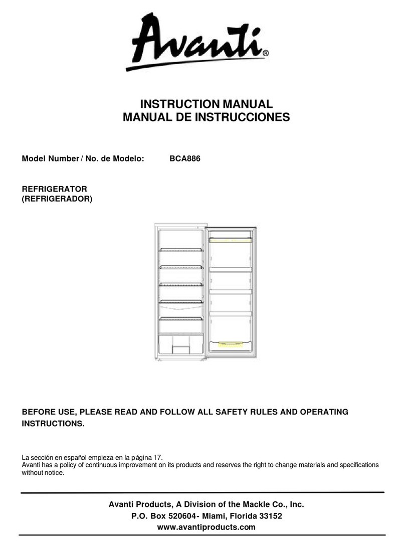 Avanti BCA886 User manual