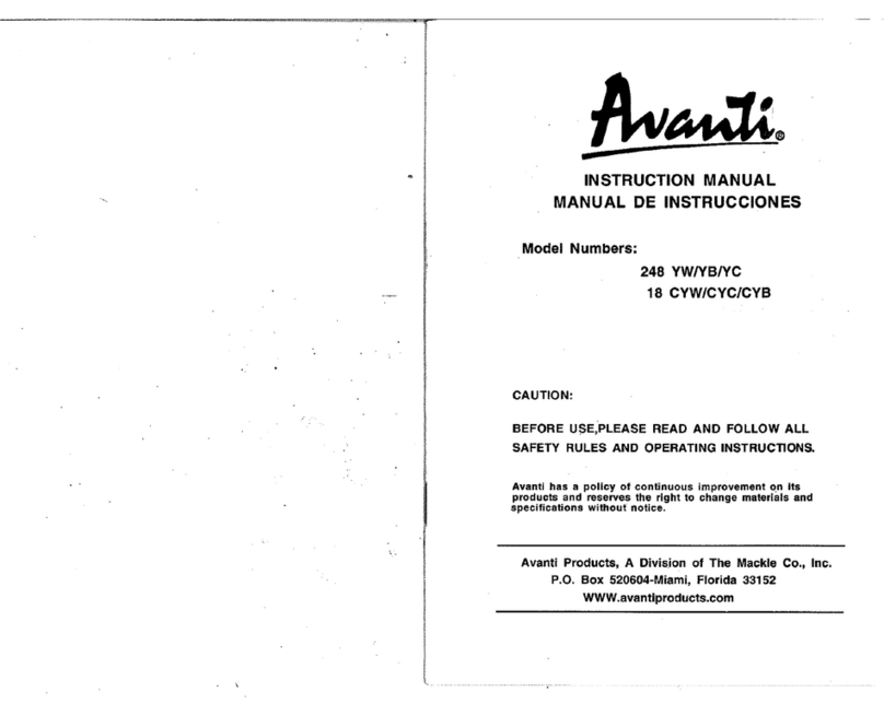 Avanti 18 CYB instruction manual Avanti 18 CYB instruction manual