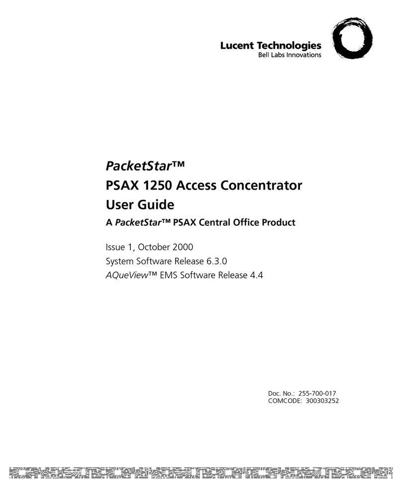 Lucent Technologies PacketStar PSAX 1250 user guide