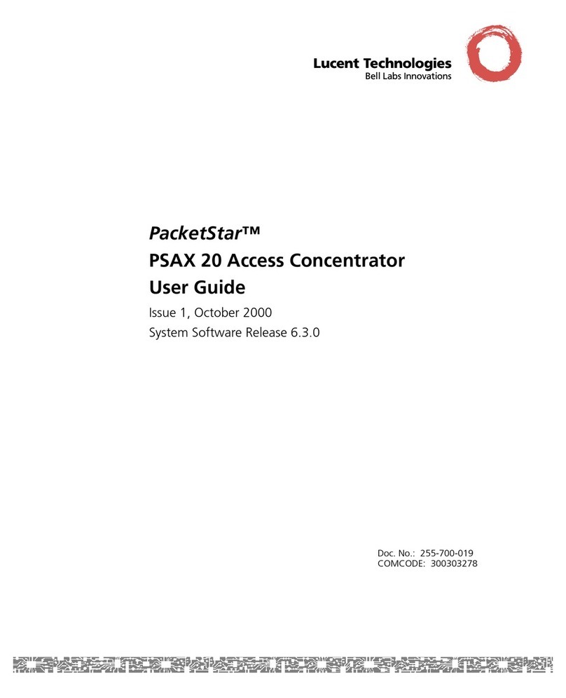 Lucent Technologies PacketStar PSAX 20 user guide