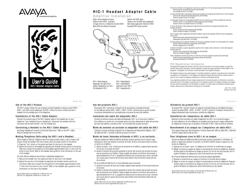 Avaya HIC-1 user guide
