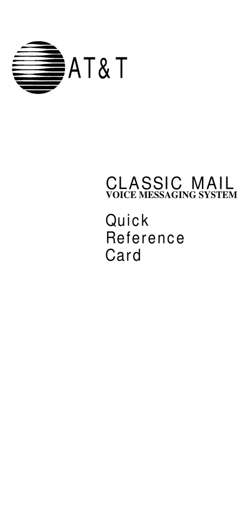 AT&T Classic Mail Reference guide