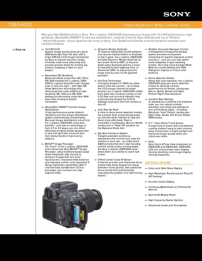 Sony DSLR-A200  (DSLR-A200) User manual