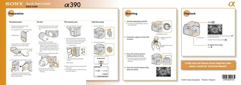 Sony A390L2LENSKIT User manual