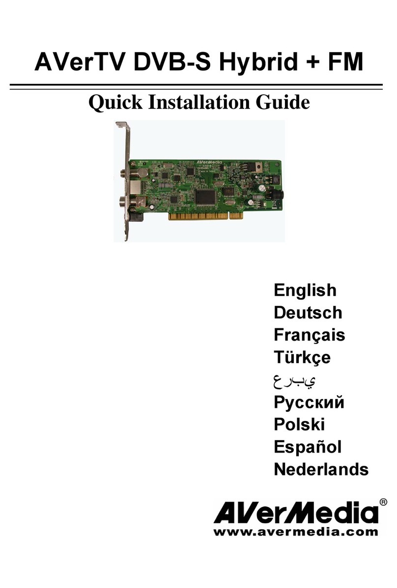 Avermedia DVB-S Hybrid+FM Quick installation guide