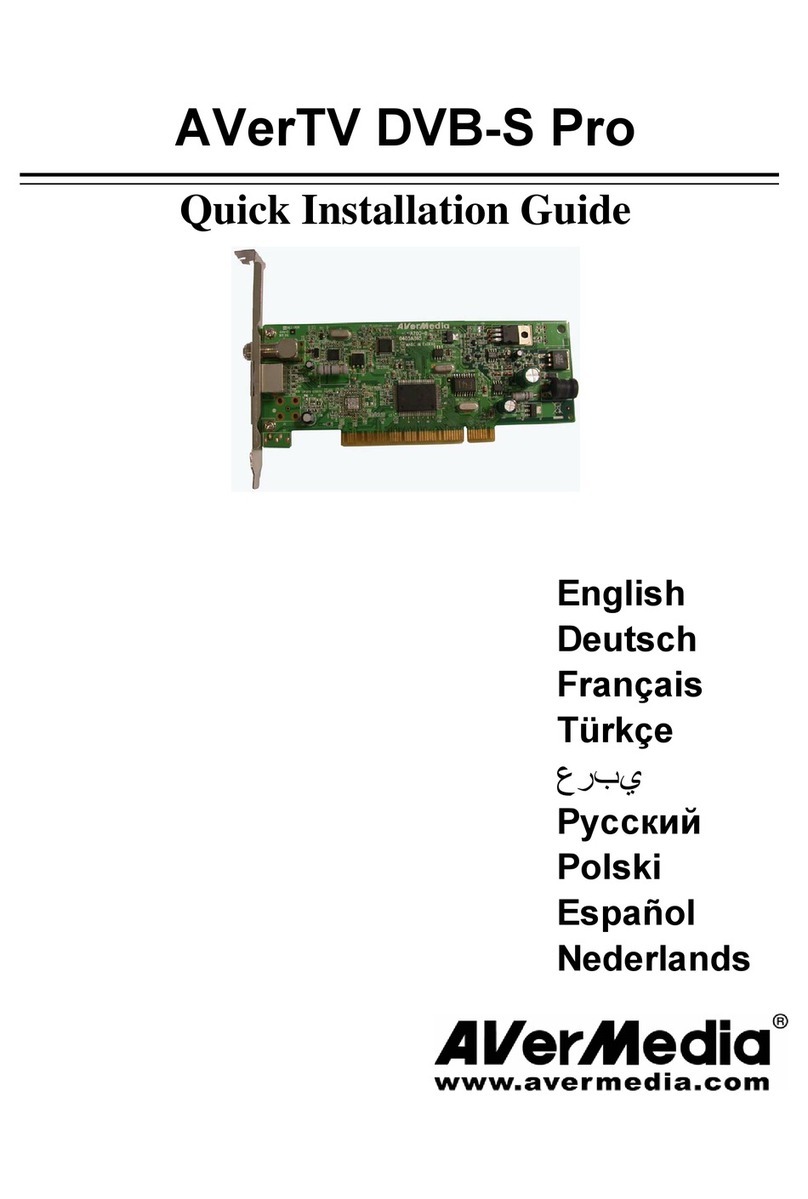 Avermedia DVB-S Pro Quick installation guide