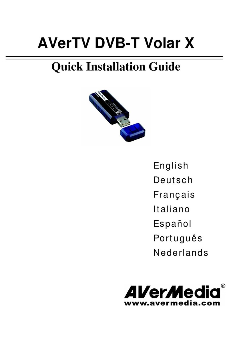 Avermedia DVB-T Volar X Quick installation guide