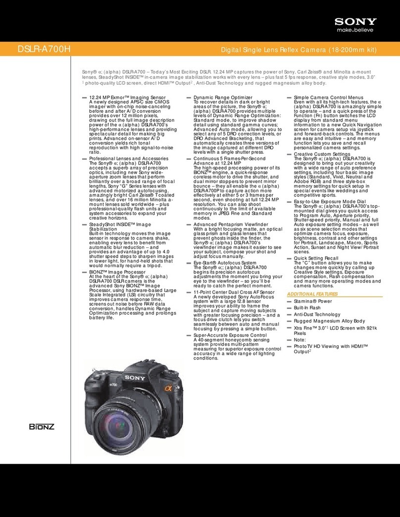 Sony DSLR-A700H User’s Guide User manual