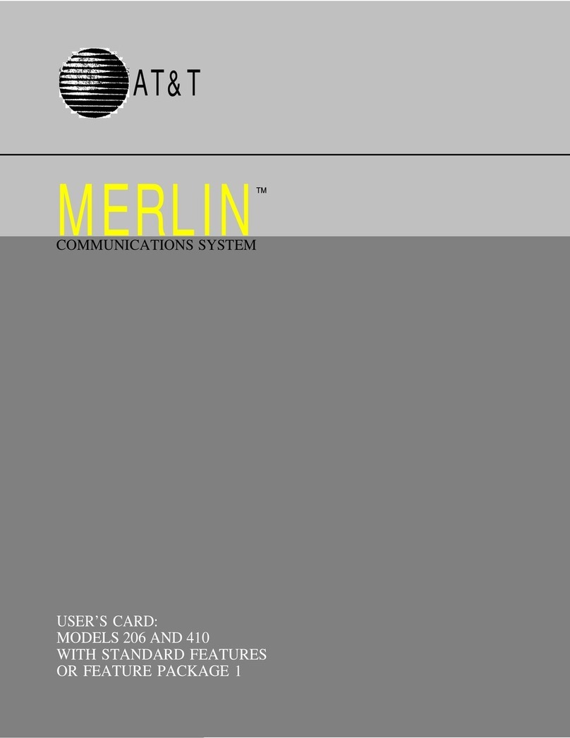AT&T MERLIN 206 Parts list manual AT&T MERLIN 206 Parts list manual