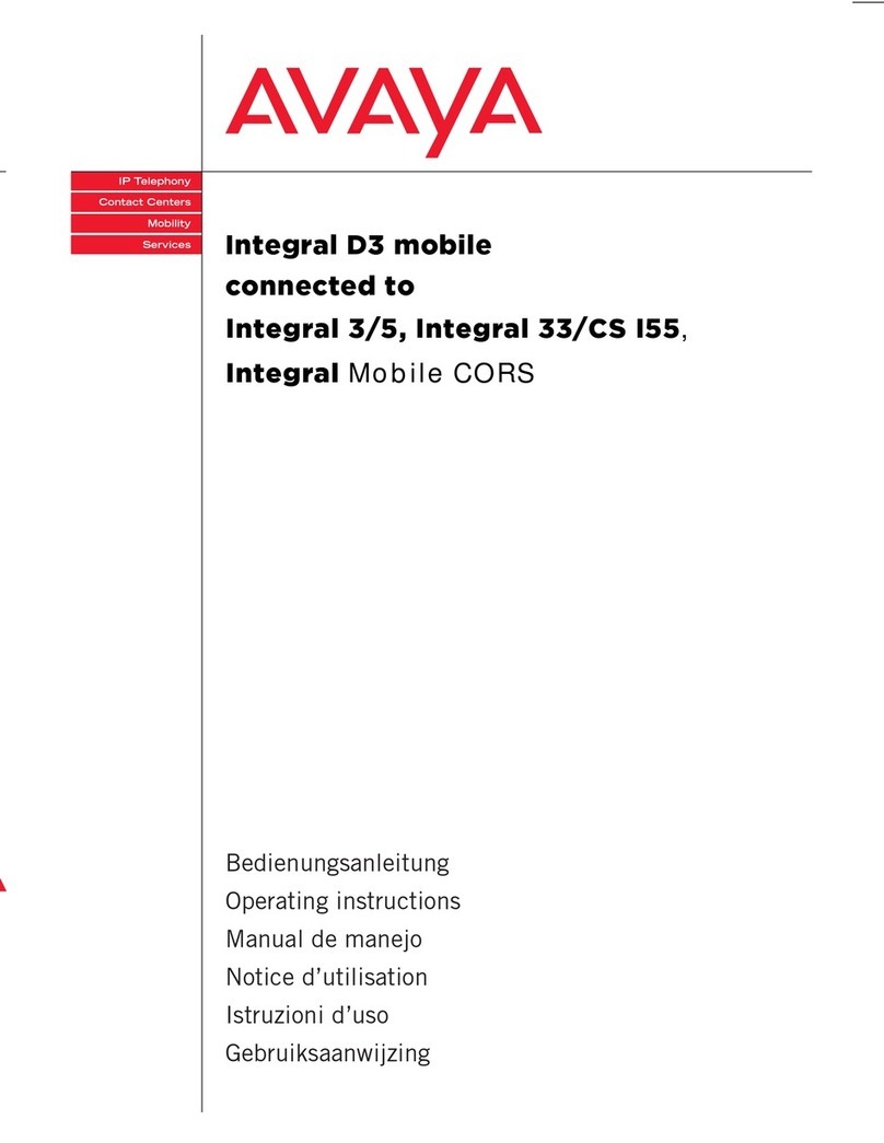 Avaya Integral D3 Operating instructions manual