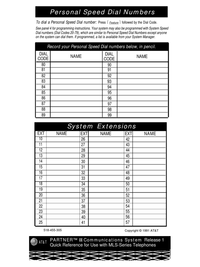 AT&T Partner 34D Quick reference guide