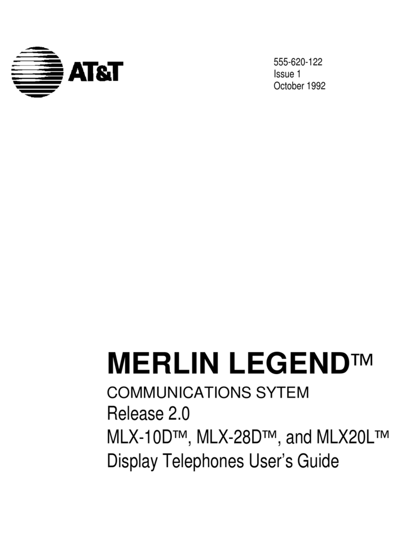 AT&T Merlin Legend MLX-10D User manual