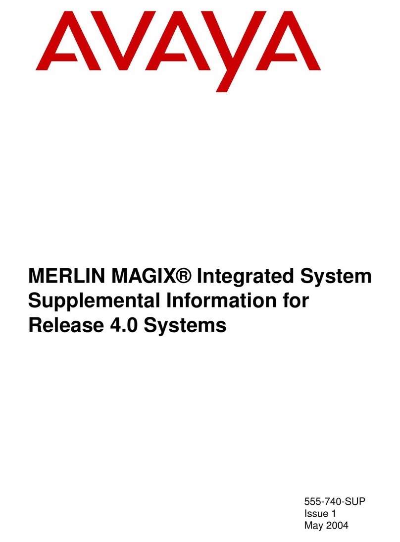 Avaya MERLIN MAGIX 4400D Instruction Manual