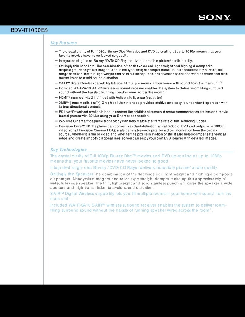 Sony BDV-IT1000ES Specifications