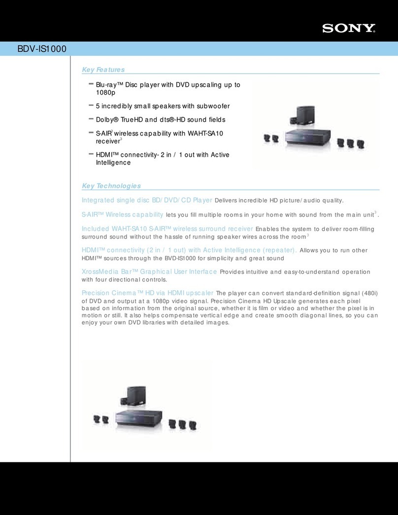Sony BDV-IS1000 Specifications