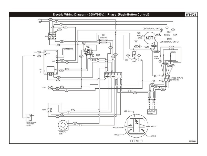 Bakers Pride BK-18 Wiring diagram