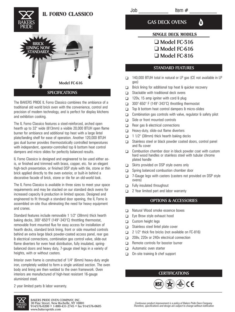 Bakers Pride FC-516 Specifications