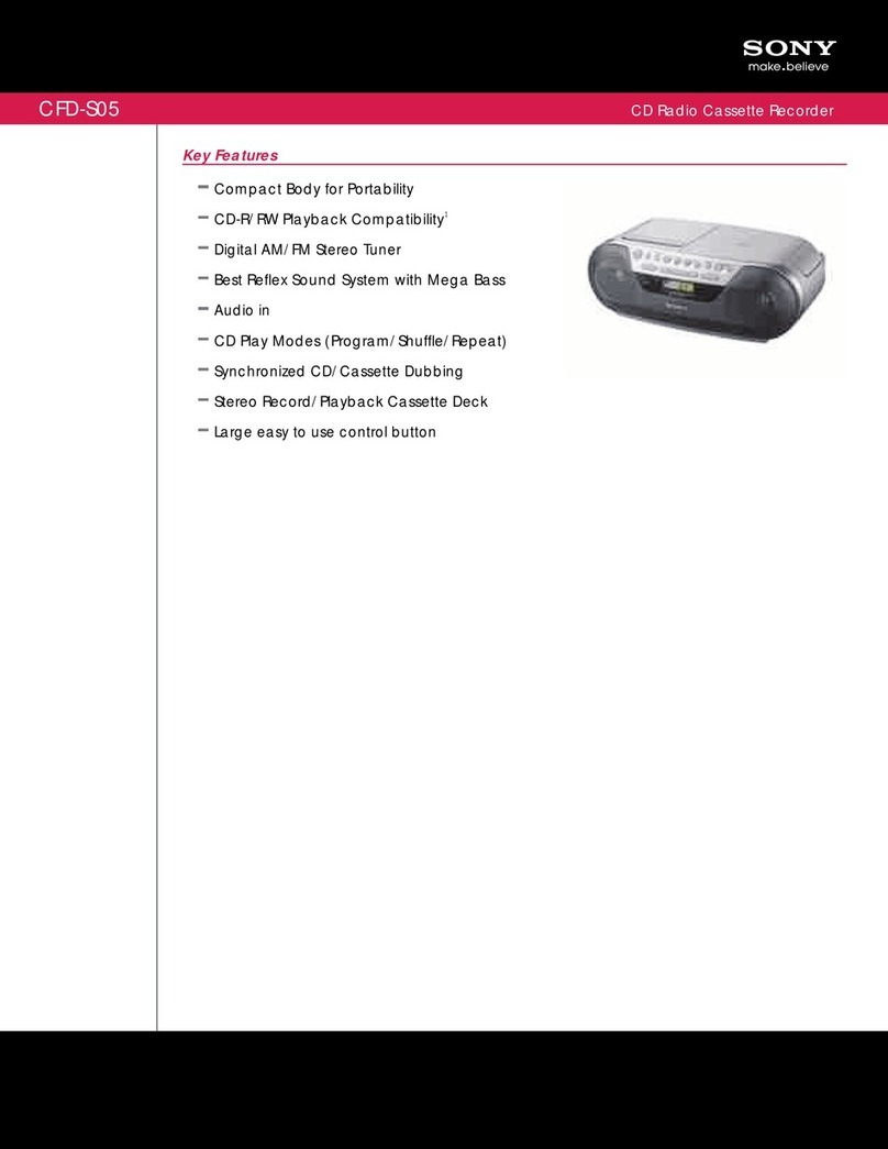 Sony CFD-S05 Marketing User manual